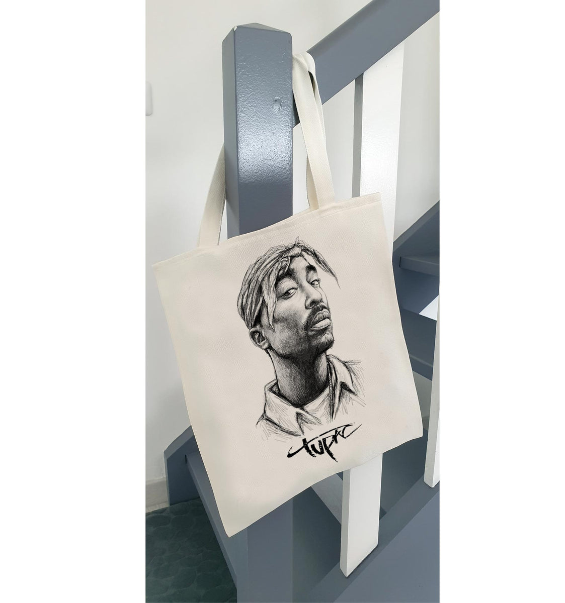 Tote Bag Sac De Plage Shopping 34 X 40 2PAc Draw Art Artist Deluxe tote-bag-sac-de-plage-shopping-34-x-40-2pac-draw-art-artist-deluxe