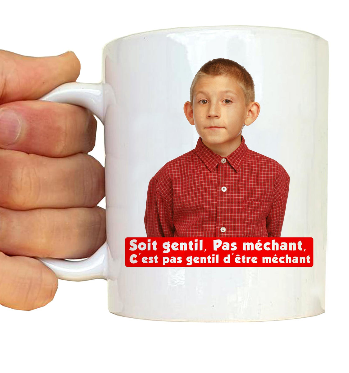 Tasse Mug Polymere Incassable 340ML Malcolm Dewee soit gentil pas mechant ! Artist Deluxe