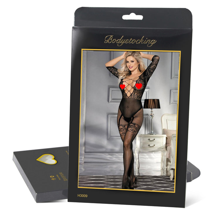 Catsuit dos nues abstrait Scoop Bodystockings