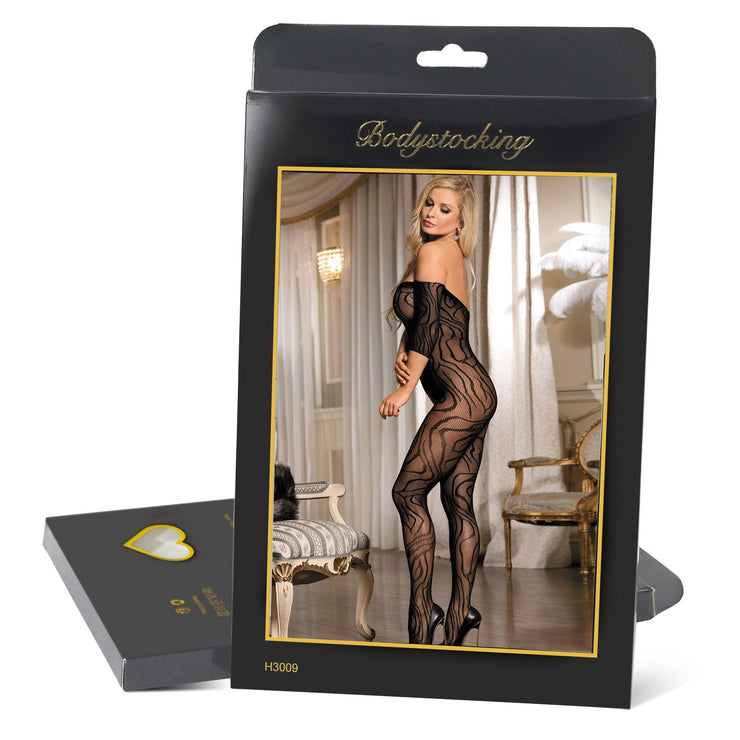 Catsuit dos nues resille visuel Electrique Bodystockings