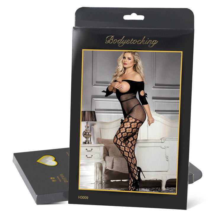 Catsuit dos nues fantaisie trefles Bodystockings