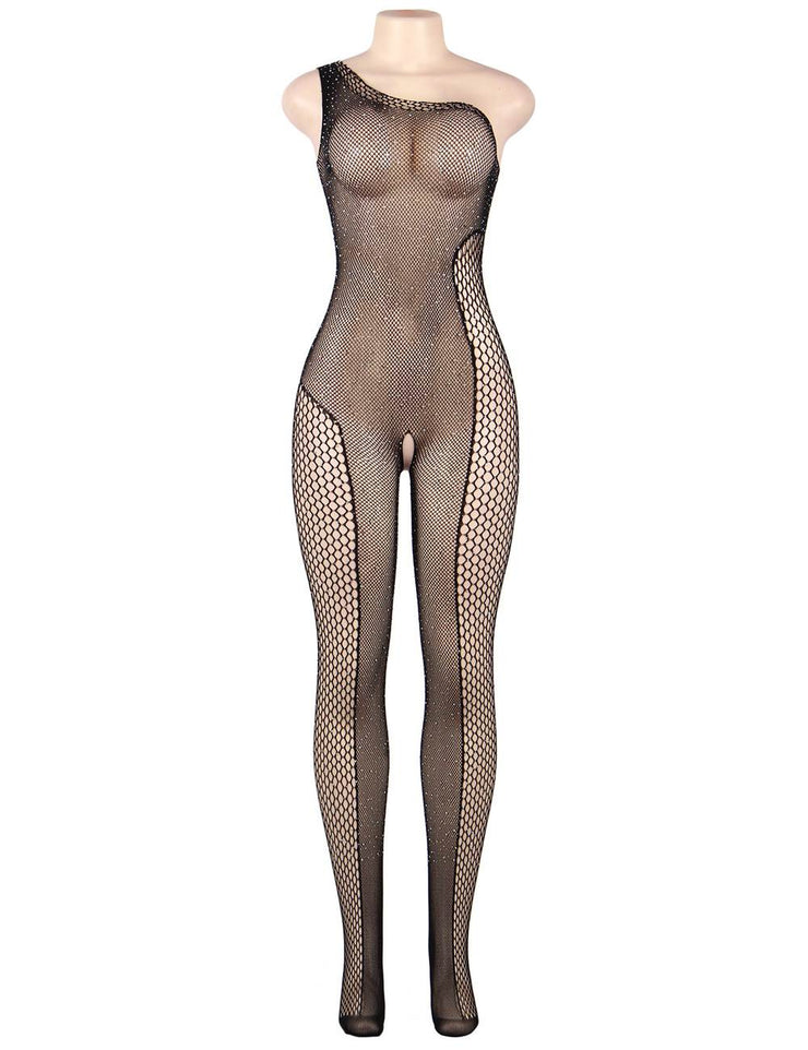 Catsuit une epaule pailette resile sexy Bodystockings