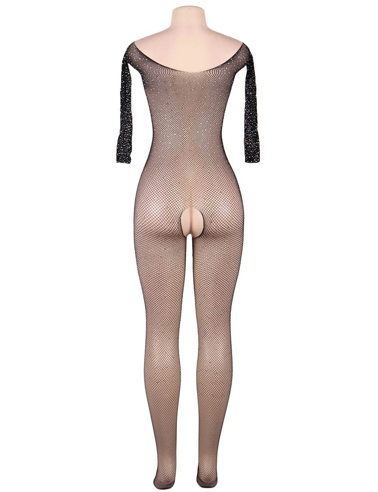 Catsuit Bodystockings Résille ouvert Diamonds