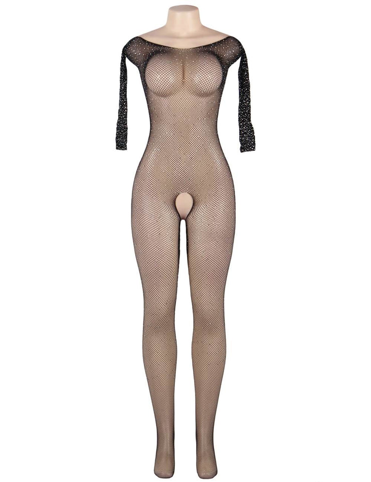 Catsuit Bodystockings Résille ouvert Diamonds