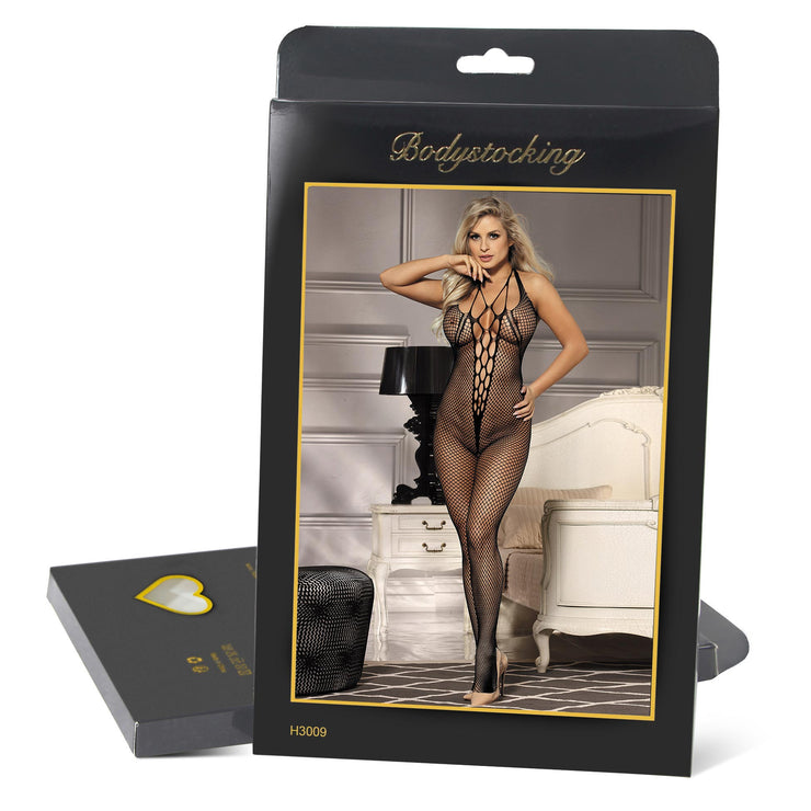 Catsuit dos nues resille Bodystockings Nylon ouvert
