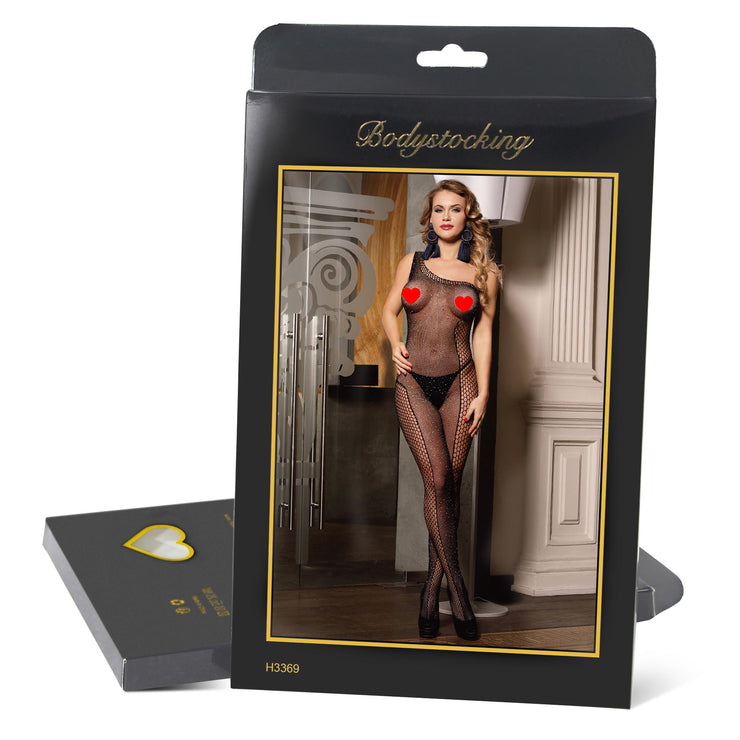 Catsuit une epaule pailette resile sexy Bodystockings