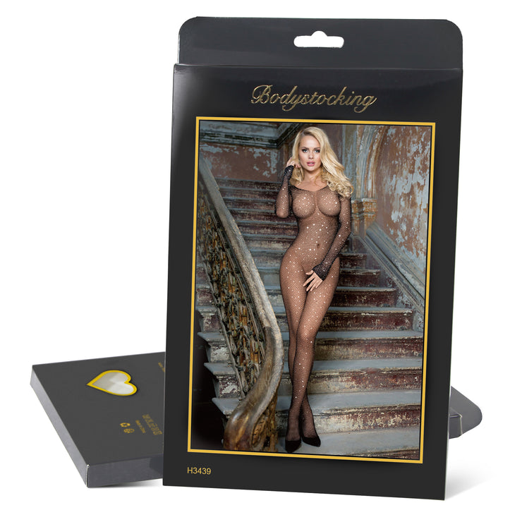 Catsuit Bodystockings Résille ouvert Diamonds