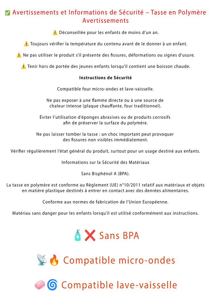 Tasse Mug Polymere Incassable 340ML Fun - Les films français c&