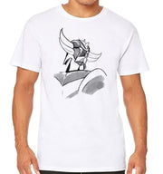 T-Shirt Blanc Grendizer - Draw Torso