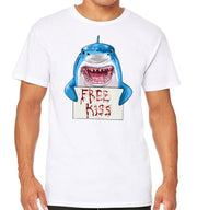 T-Shirt Blanc Jaws - Requin Free Kiss