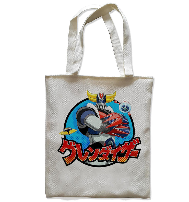 Tote Bag Sac de Plage shopping - 34 x 40 Grendizer Japan Draw