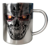 Mug Inox chrome Terminator - Endoskeleton Face - Artist Deluxe