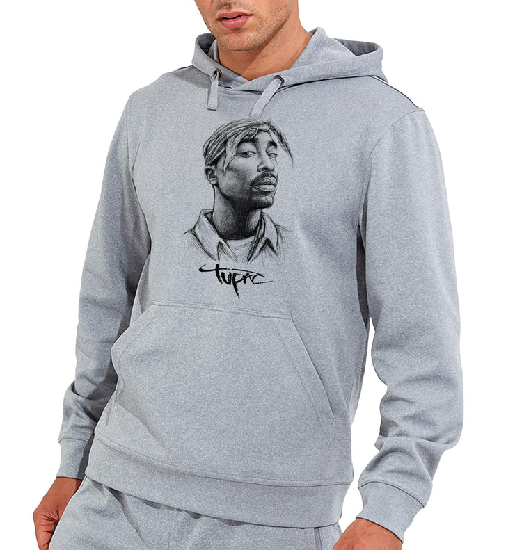 Sweat à capuche Gris - 2Pac Art Draw