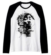 T-Shirt Rap Bi-Colore - 2pac Art Splash Manches longue