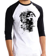 T-Shirt Rap Bi-Colore - 2pac Art Splash Manches longue