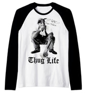 T-Shirt Rap Bi-Colore - 2pac Thug life Signature Manches longue