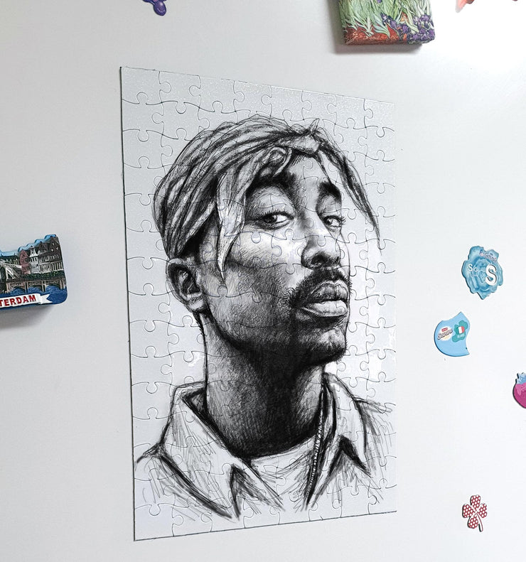 Puzzle Magnetique Rap & Hip Hop - 2Pac Portrait Arts Draw 120 Pcs - Artist Deluxe