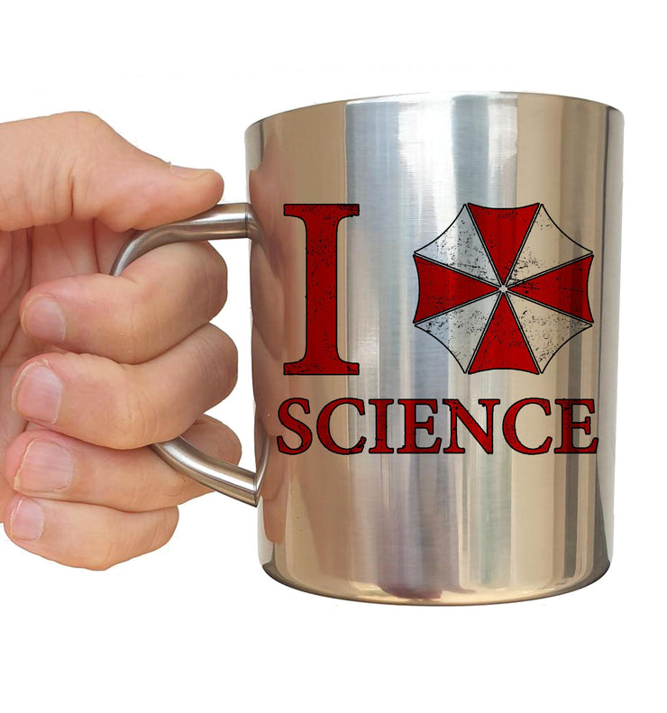 Mug Inox chrome Biohazard - I Love Science Umbrella - Artist Deluxe