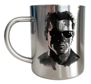 Mug Inox chrome Terminator - T-800 Art Design - Artist Deluxe