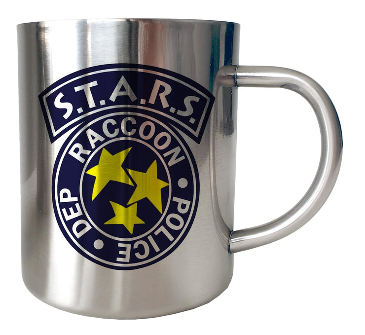 Mug Inox chrome Biohazard - Stars Racoon Police - Artist Deluxe