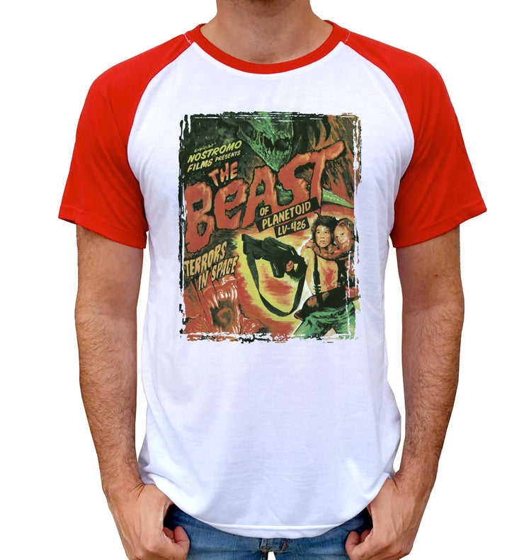 T-Shirt Alien Bi-colore - The Beast Terrors in space - Artist Deluxe