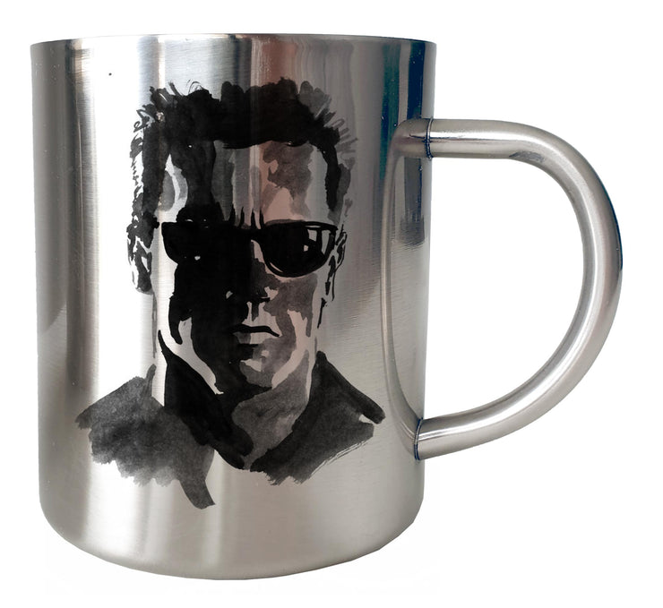 Mug Inox chrome Terminator - T-800 Art Design - Artist Deluxe