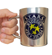 Mug Inox chrome Biohazard - Stars Racoon Police - Artist Deluxe