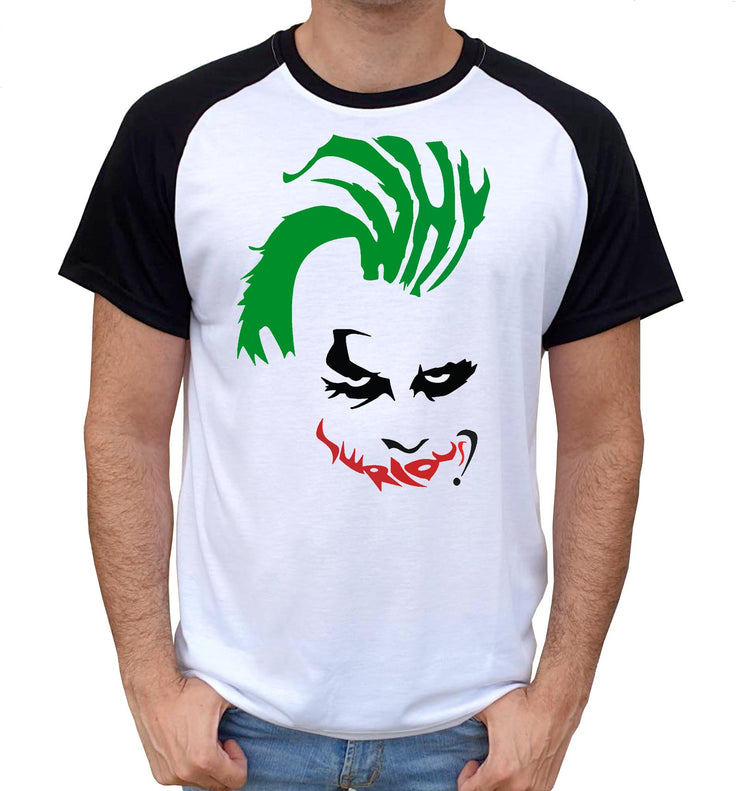 T-Shirt Batman Bi-colore - Joker Art Why So Serious - Artist Deluxe