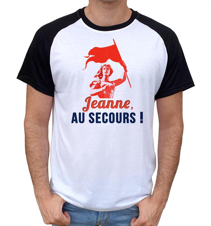T-Shirt Fun Bi-colore - Jeanne au secours ! - Artist Deluxe