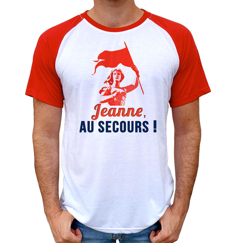 T-Shirt Fun Bi-colore - Jeanne au secours ! - Artist Deluxe