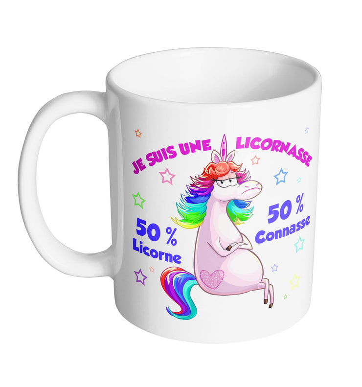 Mug Licorne Unicorn - je suis une Licornasse 50% Licorne - Artist Deluxe