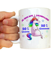 Mug Licorne Unicorn - je suis une Licornasse 50% Licorne - Artist Deluxe