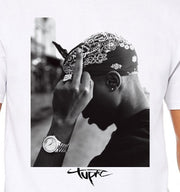 T-Shirt Rap & Hip Hop 2pac - 2pac Middle finger - Artist Deluxe