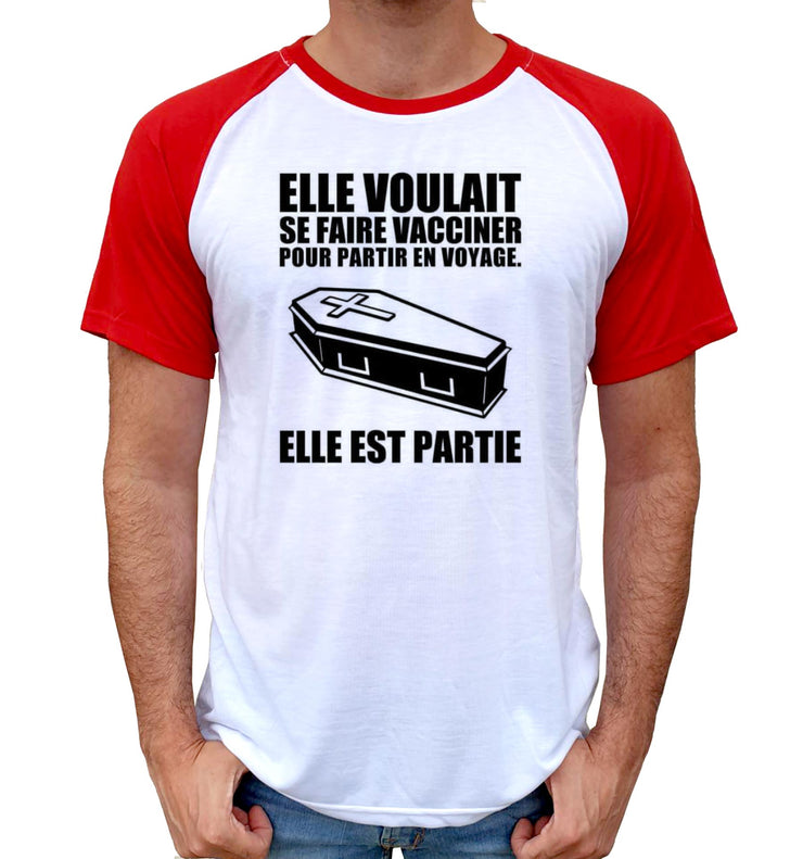 T-Shirt Resistance Bi-Colore - Elle voulait Partir en Voyage - Artist Deluxe