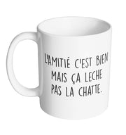 Tasse Mug Polymere Incassable 340ML Fun - L'amitié c'est bien mais ça leche pas