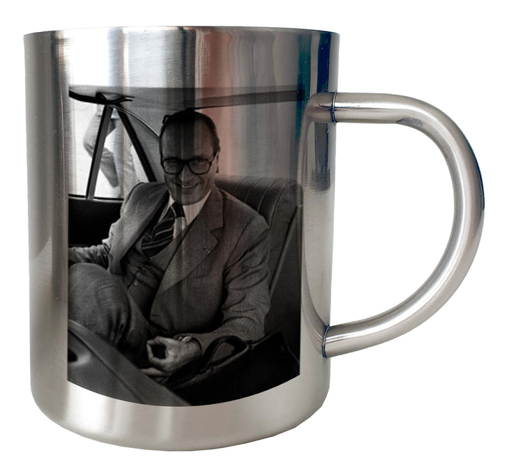 Mug Inox chrome Metal - Chirac Jeu du rond - Artist Deluxe