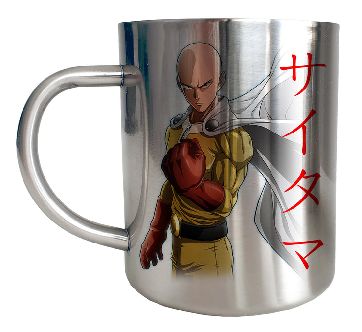 Mug One Punch Man Inox chrome Metal - Saitama - Artist Deluxe