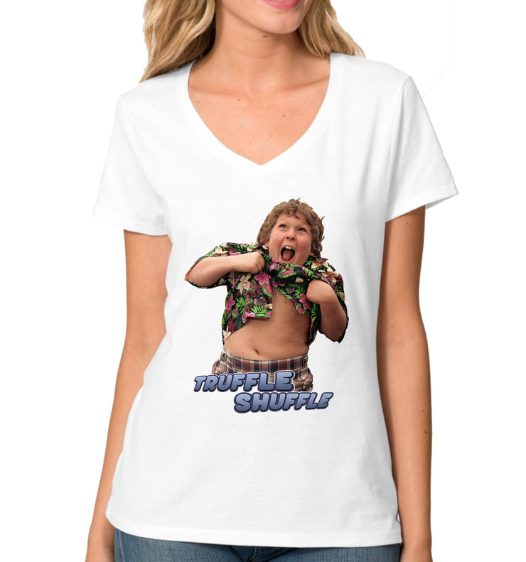 T-Shirt Femme Col V Goonies - Choco Truffle Shuffle - Artist Deluxe