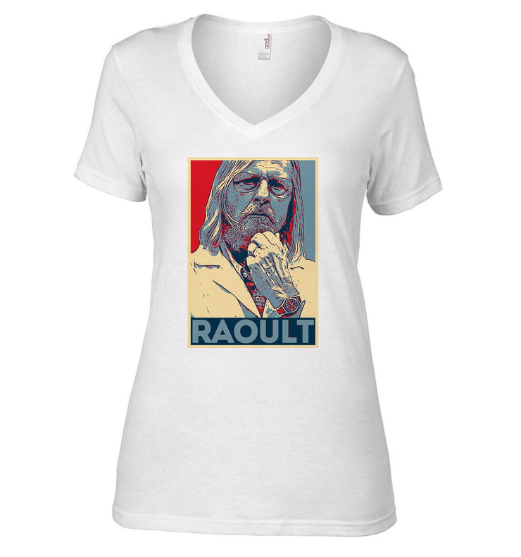T-Shirt Femme Col V Didier Raoult - Raoult Propagande - Artist Deluxe