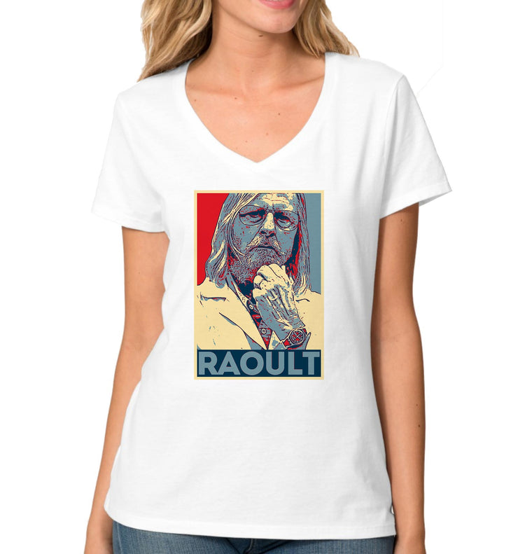 T-Shirt Femme Col V Didier Raoult - Raoult Propagande - Artist Deluxe