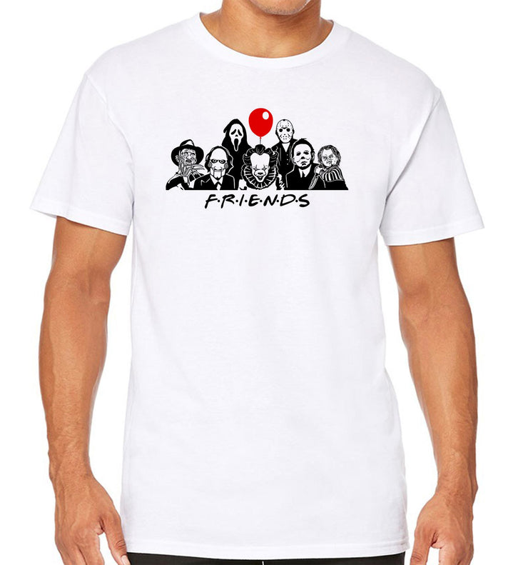 T-Shirt Blanc Friends Horreur - Team Halloween Horreur Balloon