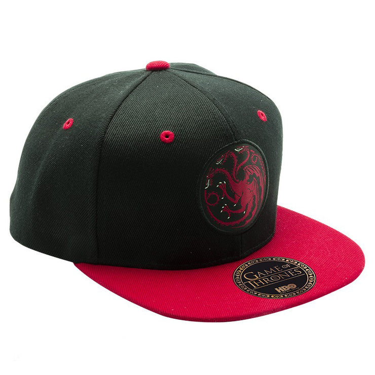 Casquette Game of Thrones snapback - Noir & Rouge - "Targaryen" - Artist Deluxe