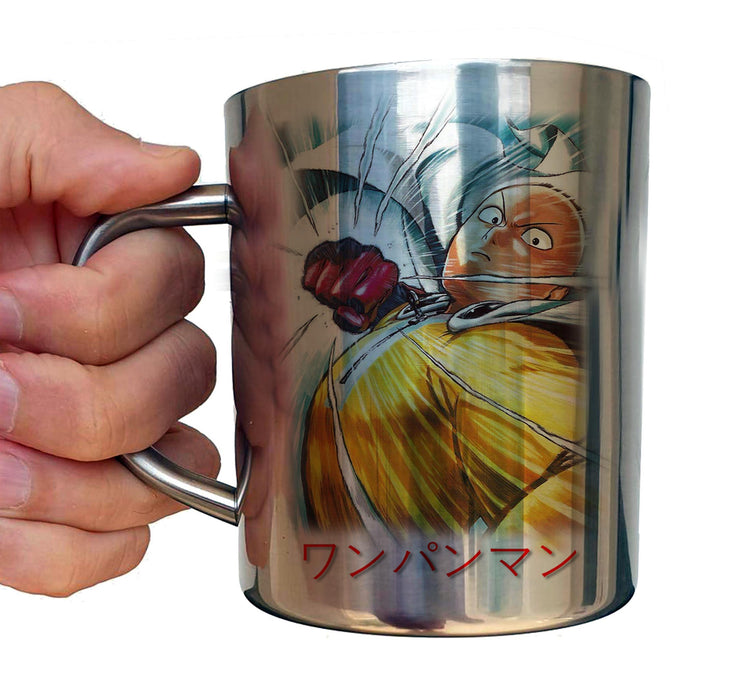 Mug One Punch Man Inox chrome Metal - Punch One - Artist Deluxe