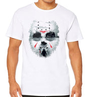 T-Shirt Blanc Vendredi 13 - Jason Face Art Lake