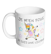 Mug Licorne Unicorn - Je m'en fous je suis une licorne - Artist Deluxe