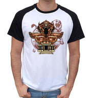 T-Shirt Saint Seiya Bi-colore - Chevalier d'Or du Lion Aiolia Icon - Artist Deluxe