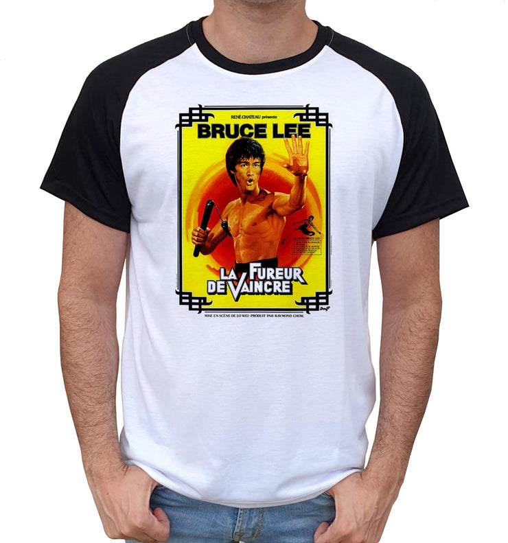 T-Shirt Bruce Lee Bi-colore - La Fureur de vaincre Cover - Artist Deluxe