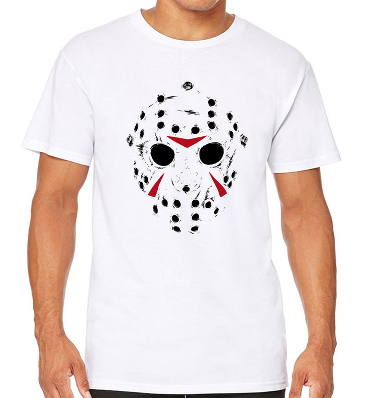 T-Shirt Blanc Vendredi 13 - Friday 13th Mask