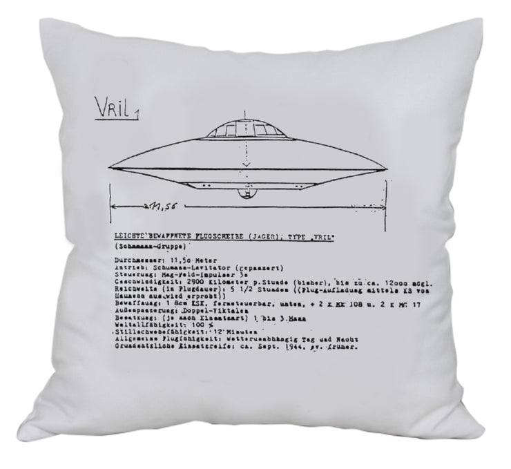 Coussin OVNI - UFO Ovni Vril Plan - Artist Deluxe