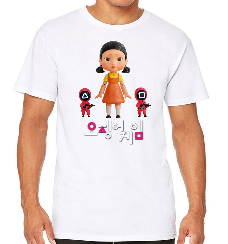 T-Shirt Blanc Squid Game - Poupéé 1 2 3 Soleil
